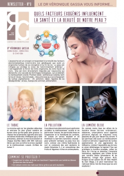 Newsletter 8 quels facteurs exogènes influencent la santé et la beauté de notre peau ?