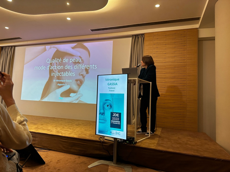 Dr Gassia orateur Journées de Dermatologie Esthétique à Paris 2023