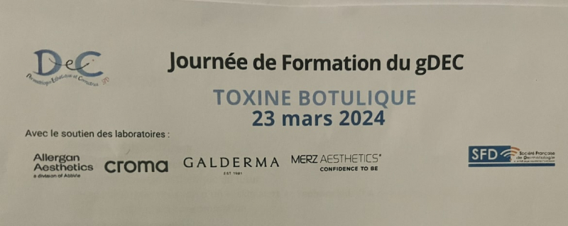 Cours sur la technique d'injection de la toxine niveau expert à la maison de la dermatologie à Paris