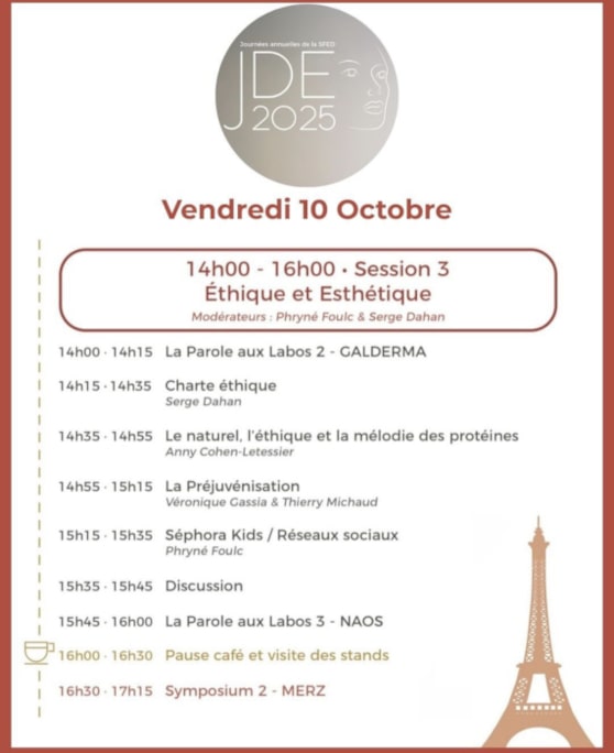 Programme JDE Paris 2025 après midi